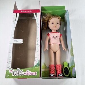 American Girl Doll Wellie Wishers WILLA 14.5" Hazel Eyes Strawberry Blonde